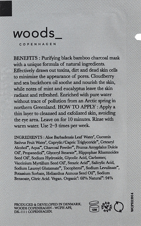 Deep Cleansing Face Mask - Woods Copenhagen Deep Cleansing Mask (sample) — photo N2