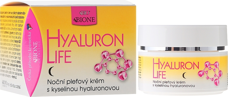 Face Cream - Bione Cosmetics Hyaluron Life Night Cream With Hyaluronic Acid — photo N1