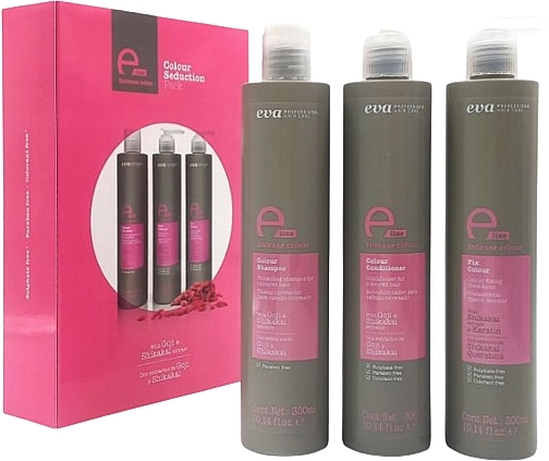 Set - Eva Professional E-line Colour Pack (sh/300ml + cond/300ml + h/cr/300ml) — photo N2