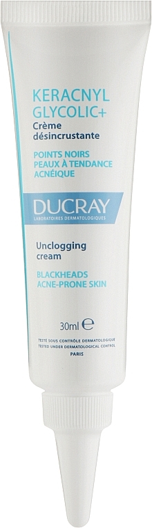 Cleansing Anti-Blackhead Cream - Ducray Keracnyl Glycolic + Unclogging Cream — photo N1