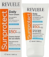 Moisturizing Face Sunscreen - Revuele Sunprotect Moisture Boost Daily Face Cream For Normal To Dry Skin SPF 50+ — photo N2