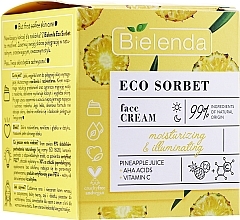 Fragrances, Perfumes, Cosmetics Moisturizing & Brightening Face Cream - Bielenda Eco Sorbet Moisturizing & Brightening Face Cream