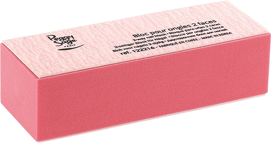 Double-Sided Nail Buffer, pink - Peggy Sage 2-Way Nail Block — photo N1