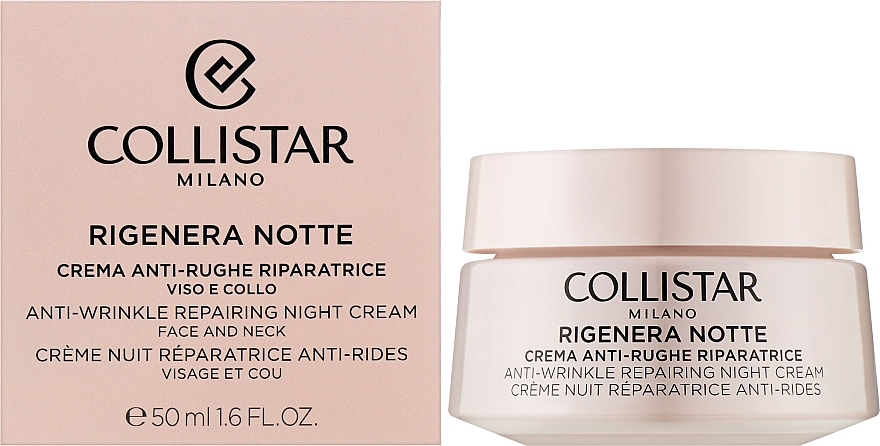 Face & Neck Night Cream - Collistar Rigenera Anti-Wrinkle Repairing Night Cream — photo N2