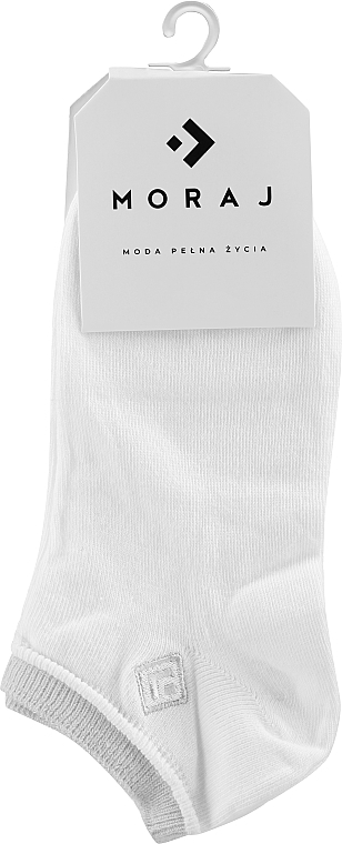 Socks, white with grey insert - Moraj — photo N1