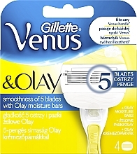 Shaving Razor Refills, 4 pcs. - Gillette Venus and Olay — photo N1