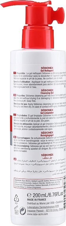 Foaming Gel for Oily Skin - ACM Laboratoires Sebionex Cleansing Purifying Gel — photo N2