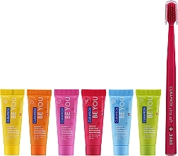 Set, crimson - Curaprox Be You (toothpaste/10mlx6 + toothbrush) — photo N2