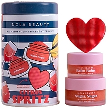 Set - NCLA Beauty Citrus Spritz Lip Set (l/balm/10ml + l/scrub/15ml + massager) — photo N1