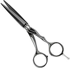 Hairdressing Scissors, straight, 90018, black - Tondeo Premium Line Mythos Black Offset 5.5" Conblade — photo N1