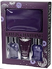 Fragrances, Perfumes, Cosmetics Shower Set - Baylis & Harding Moonlight Lavender (sh/gel/100ml + sh/cr/100ml + b/cr/100ml + bag)