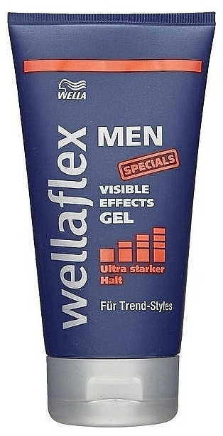 Super Strong Hold Hair Styling Gel for Men - Wella Wellaflex Men Visible Effects Gel — photo N1