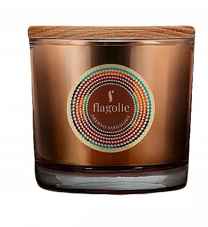 Scented Candle in Glass "Sandalwood" - Flagolie Fragranced Candle Sandalwood — photo N1