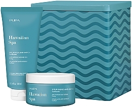 Fragrances, Perfumes, Cosmetics Set - Pupa Hawaiian Spa Kit 1 2023 (scrub/350 g + sh/gel/300 ml + box)