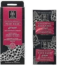 Fragrances, Perfumes, Cosmetics Anti-Wrinkle Grape Mask - Apivita Express Beauty Face Mask Grape