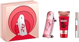 Fragrances, Perfumes, Cosmetics Carolina Herrera 212 Heroes For Her - Set (edp/80 ml + b/lot/100 ml + edp/10 ml)