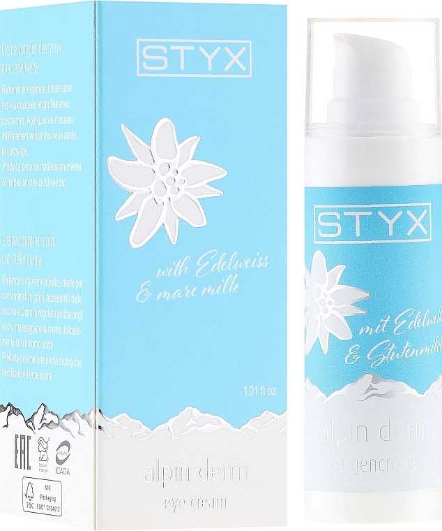 Edelweiss Moisturizing Eye Cream - Styx Naturcosmetic Alpin Derm Eye Cream — photo N1