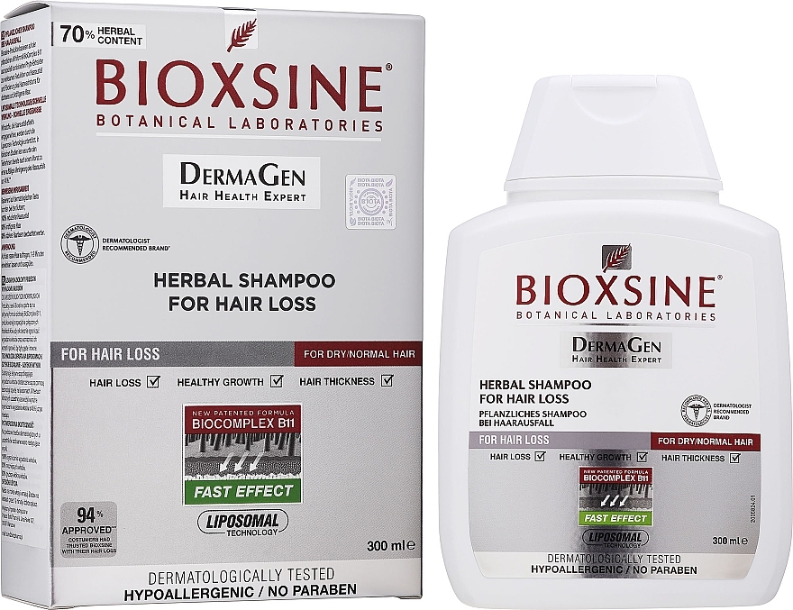Anti Hair Loss Herbal Shampoo for Normal & Dry Hair - Biota Bioxsine Shampoo — photo N2
