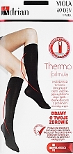 Fragrances, Perfumes, Cosmetics Women Knee Socks "Viola" 60 Den, nero - Adrian