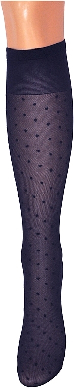 Women Knee Socks 'Puntini', 20 den, marine - Veneziana — photo N1