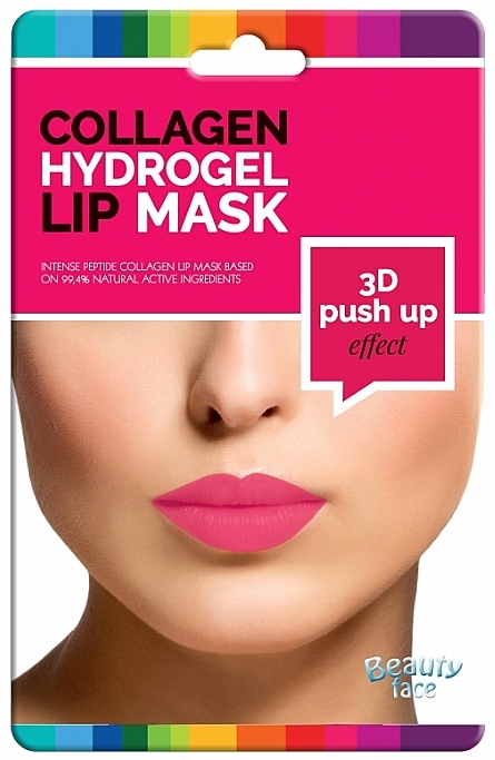 Collagen Hydrogel Lip Mask - Beauty Face 3D Push-Up Collagen Hydrogel Lip Mask  — photo N1