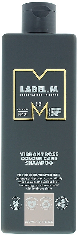Shampoo for Colored Hair - Label.M Vibrant Rose Color Care Shampoo — photo N1
