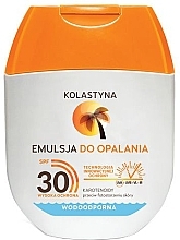 Fragrances, Perfumes, Cosmetics Tan Emulsion - Kolastyna Emulsion Waterproof SPF 30 (mini)