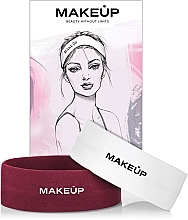 Fragrances, Perfumes, Cosmetics Headband Set, jersey "Marsala&White" - MAKEUP