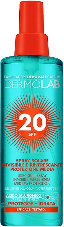 Sunscreen Spray - Deborah Dermolab Light Sun Spray Invisible Refreshing SPF20 — photo N1