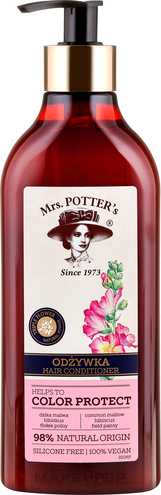 Color-Treated Hair Conditioner - Mrs. Potter's Triple Flower Helps To Color Protect Hair Conditioner — photo 390 ml