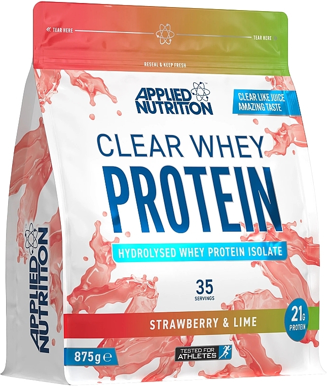 Dietary Supplement 'Pure Whey Protein with Strawberry & Lime Flavor' - Applied Nutrition Clear Whey Protein Strawberry & Lime — photo N1