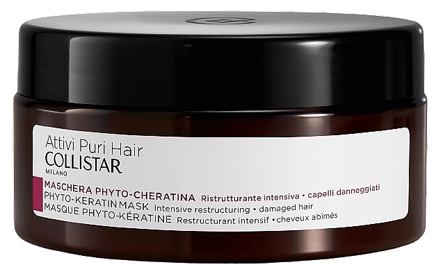 Damaged & Brittle Hair Mask - Collistar Attivi Puri Hair Phyto-Keratin Mask — photo N1