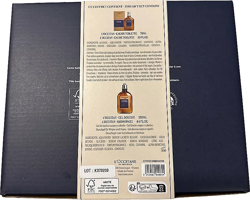 L'Occitane Eau de L'Occitan - Set (edt/75ml + sh/gel/250ml) — photo N3