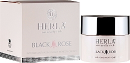 Fragrances, Perfumes, Cosmetics Night Face Cream - Herla Black Rose Intense Anti-Aging Night Remedy Cream