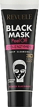 Face Black Mask "Coenzyme Q10" - Revuele Black Mask Peel Off Co-Enzymes — photo N1