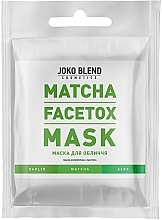 Fragrances, Perfumes, Cosmetics Face Mask with Green Tea Extract - Joko Blend Matcha Facetox Mask