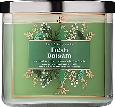 Fragrances, Perfumes, Cosmetics 3-Wick Scented Candle - Bath and Body Fresh Balsam Perfumed Scented Candle