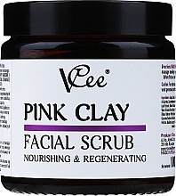 Fragrances, Perfumes, Cosmetics Pink Clay Face Peeling - VCee Pink Clay Facial Scrub Nourishing&Regenerating