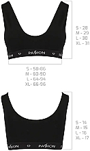 Sport Top with Wide Elastic Band PS004, black - Passion — photo N6