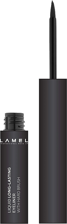 Liquid Eyeliner - LAMEL Make Up Liquid Long-Lasting Eyeliner With Hard Brush — photo N2