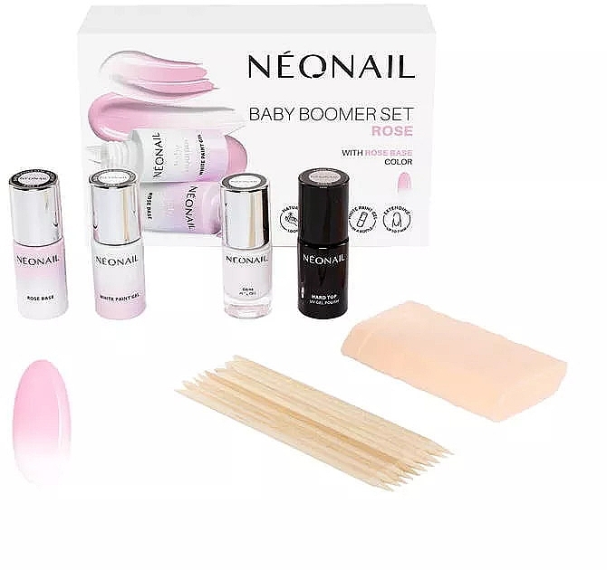 Set, 6 items - NeoNail Professional Baby Boomer Set Rose — photo N1