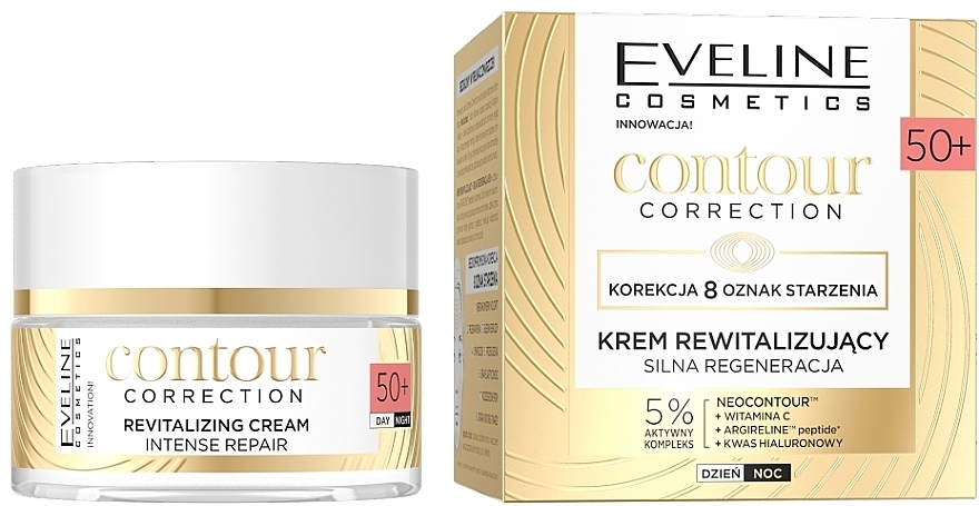 Revitalizing Face Cream - Eveline Contour Correction Revitalizing Cream 50+ — photo N1