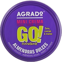 Fragrances, Perfumes, Cosmetics Moisturising Face, Hand and Body Cream 'Sweet Almond' - Agrado Mini Cream Go!