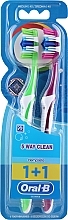 Complex Five-Way Toothbrush Set, 40 medium, light green+raspberry - Oral-B Complete 5 Way Clean — photo N1