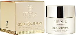 Face Mask - Herla Gold Supreme 24K Gold Rejuvenating Face Mask With Pure Gold Flakes — photo N1