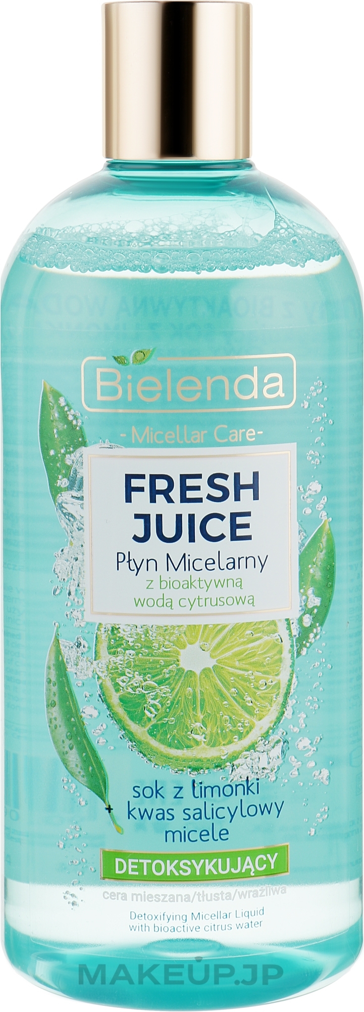 Detoxifying Micellar Water 'Lime' - Bielenda Fresh Juice Detoxifying Face Micellar Water Lime — photo 500 ml