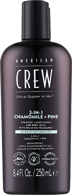 3 in 1 Hair & Body Care - American Crew Official Supplier To Men 3 In 1 Chamomile + Pine Shampoo Conditioner And Body Wash — photo N2