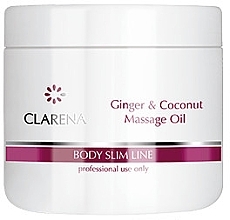 Fragrances, Perfumes, Cosmetics Massage Body Oil - Clarena Body Slim Line Ginger & Coconut Massage Oil