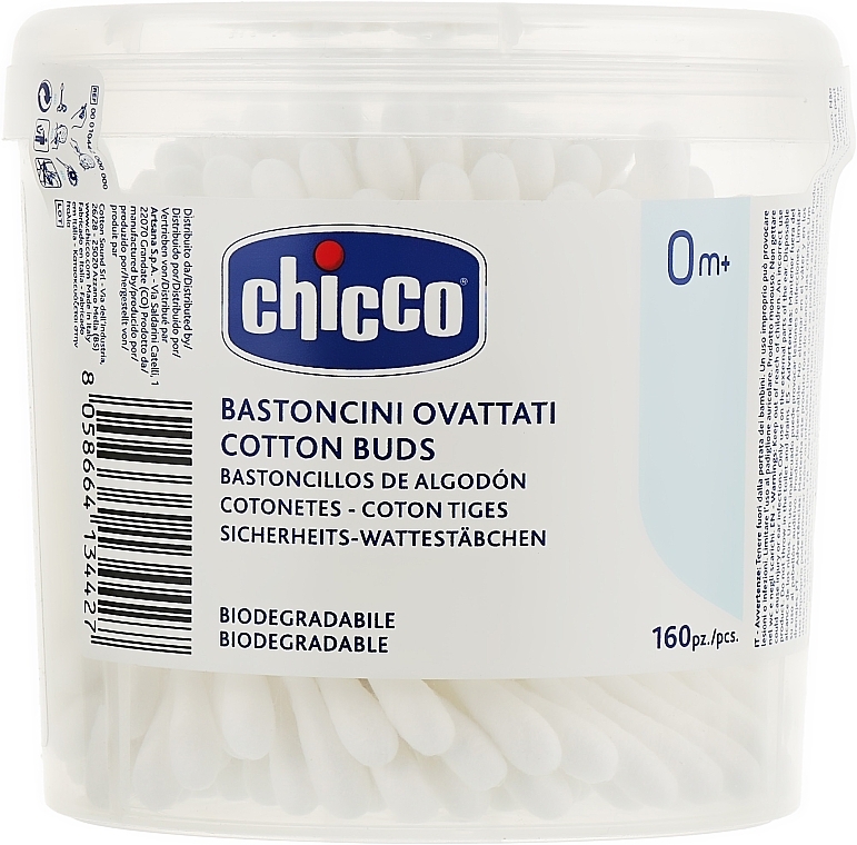 Cotton Buds, 160 pcs. - Chicco — photo N1