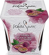 Fragrances, Perfumes, Cosmetics Scented Candle "Passion Fruit" - White Swan Lovely Passion Fruit